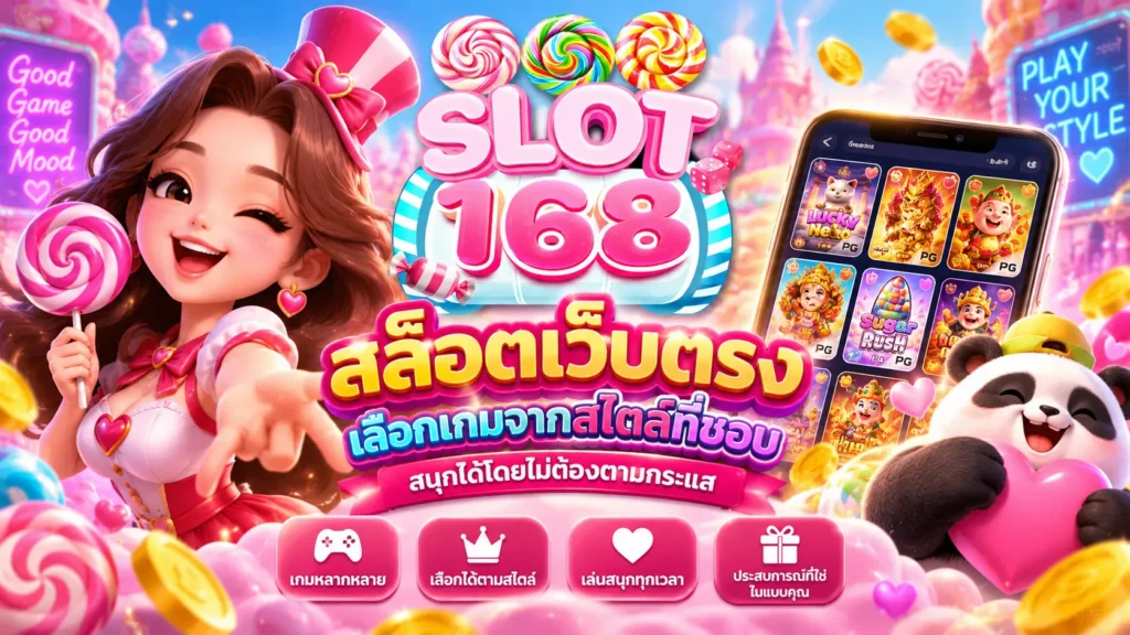 สล็อตเว็บตรง slot168 เลือกเกมจากสไตล์ที่ชอบ สนุกได้โดยไม่ต้องตามกระแส